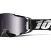 100% Armega Goggle - Mirror Silver Flash, Black