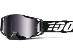 100% Armega Goggle - Mirror Silver Flash, Black