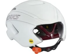 Specialized S-Works Evade II MIPS (ANGi Komp.), Metallic White/maroon -Fahrrad Paradies Geschaft 15abc6aa d71f 43fe bfd9 ba713e0b99ed