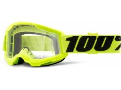 100% Strata 2 Junior Goggle - Clear, Fluo Yellow