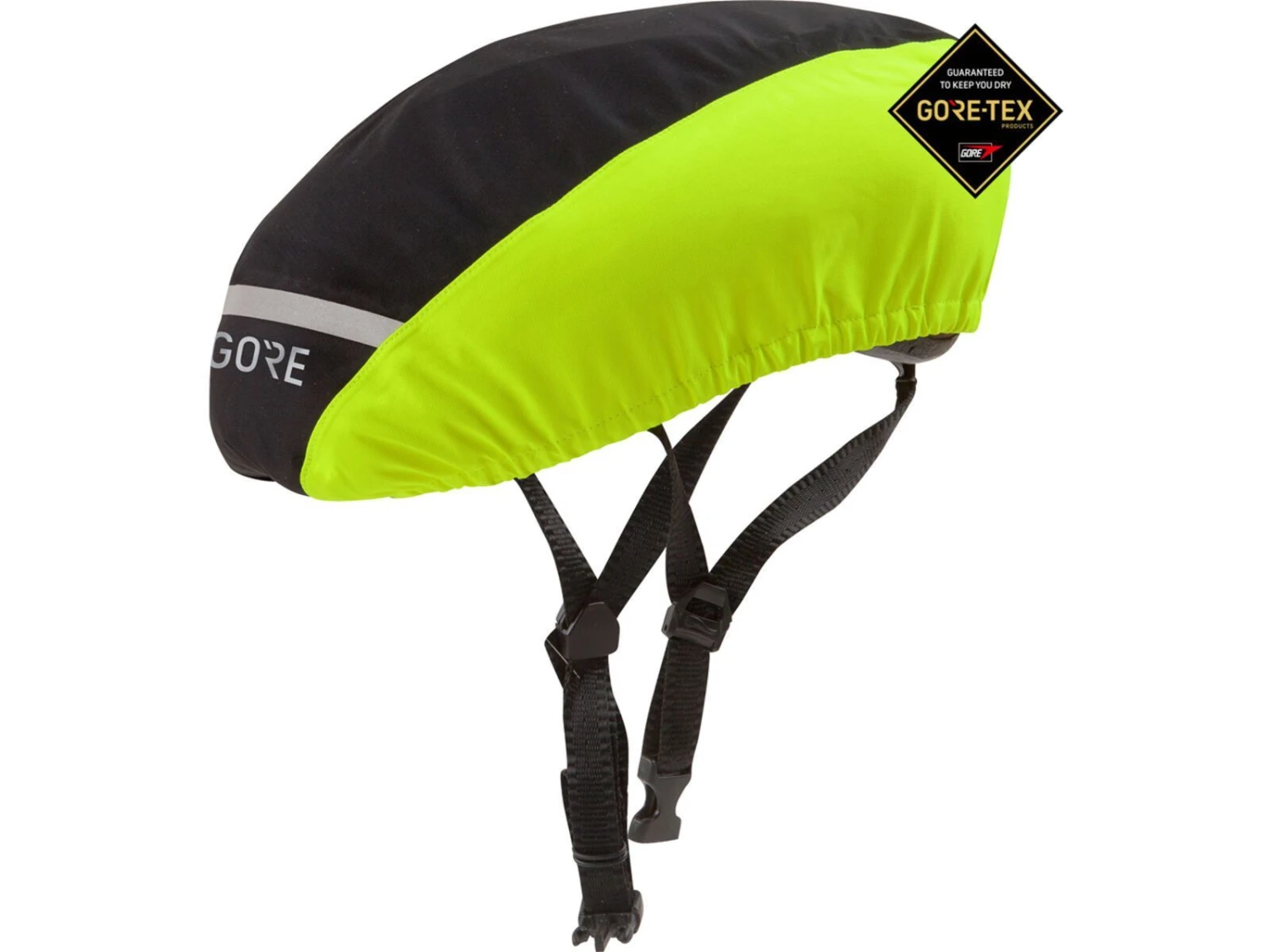 Gore Wear C3 Gore-Tex Helmüberzug, Black/neon Yellow 2 Gore Wear C3 Gore-Tex Helmüberzug, Black/neon Yellow – Bild 2