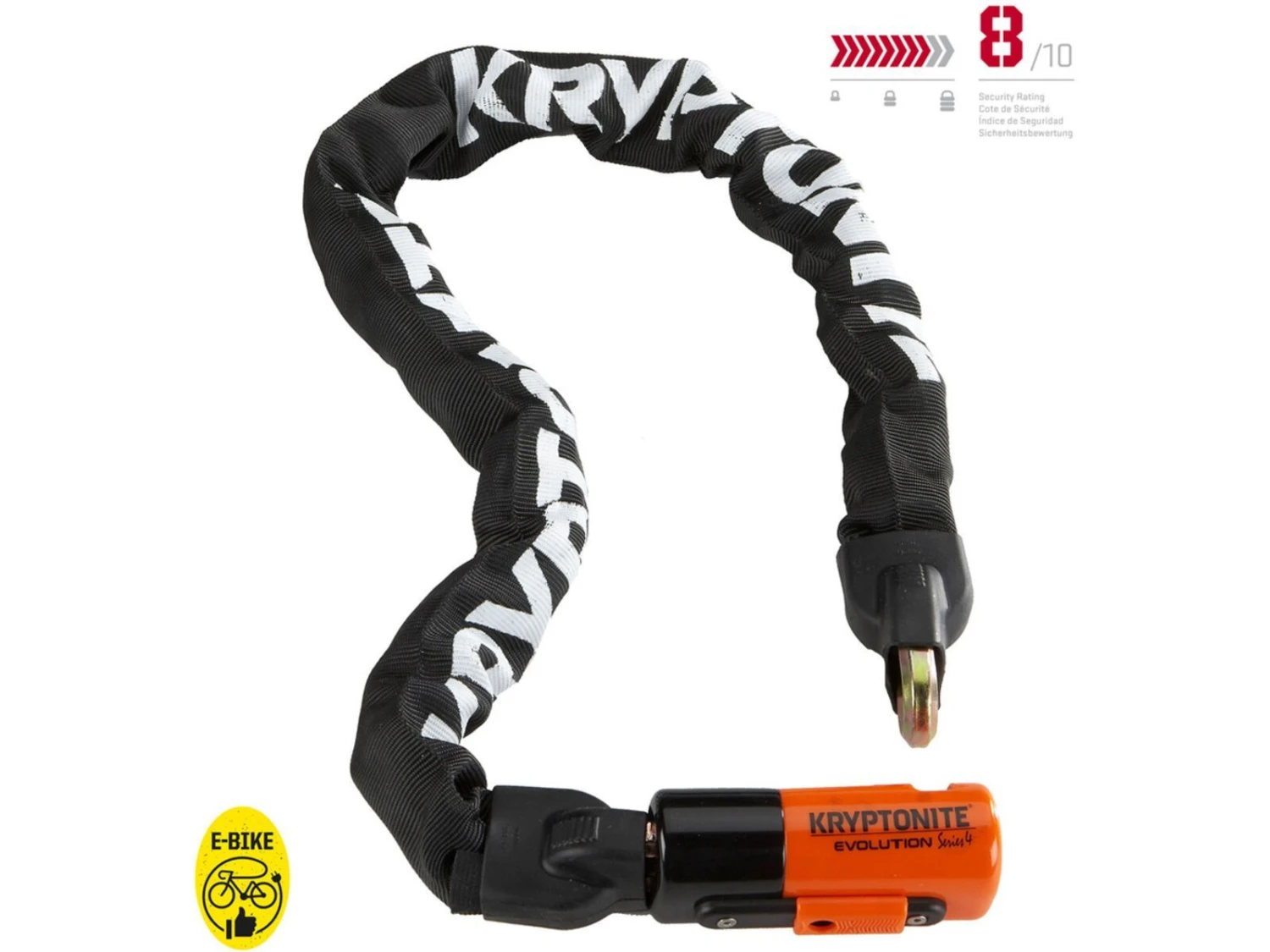 Kryptonite Evolution Series 4 1090 Integrated Chain - 90 Cm, Orange/schwarz 2 Kryptonite Evolution Series 4 1090 Integrated Chain - 90 Cm, Orange/schwarz – Bild 2