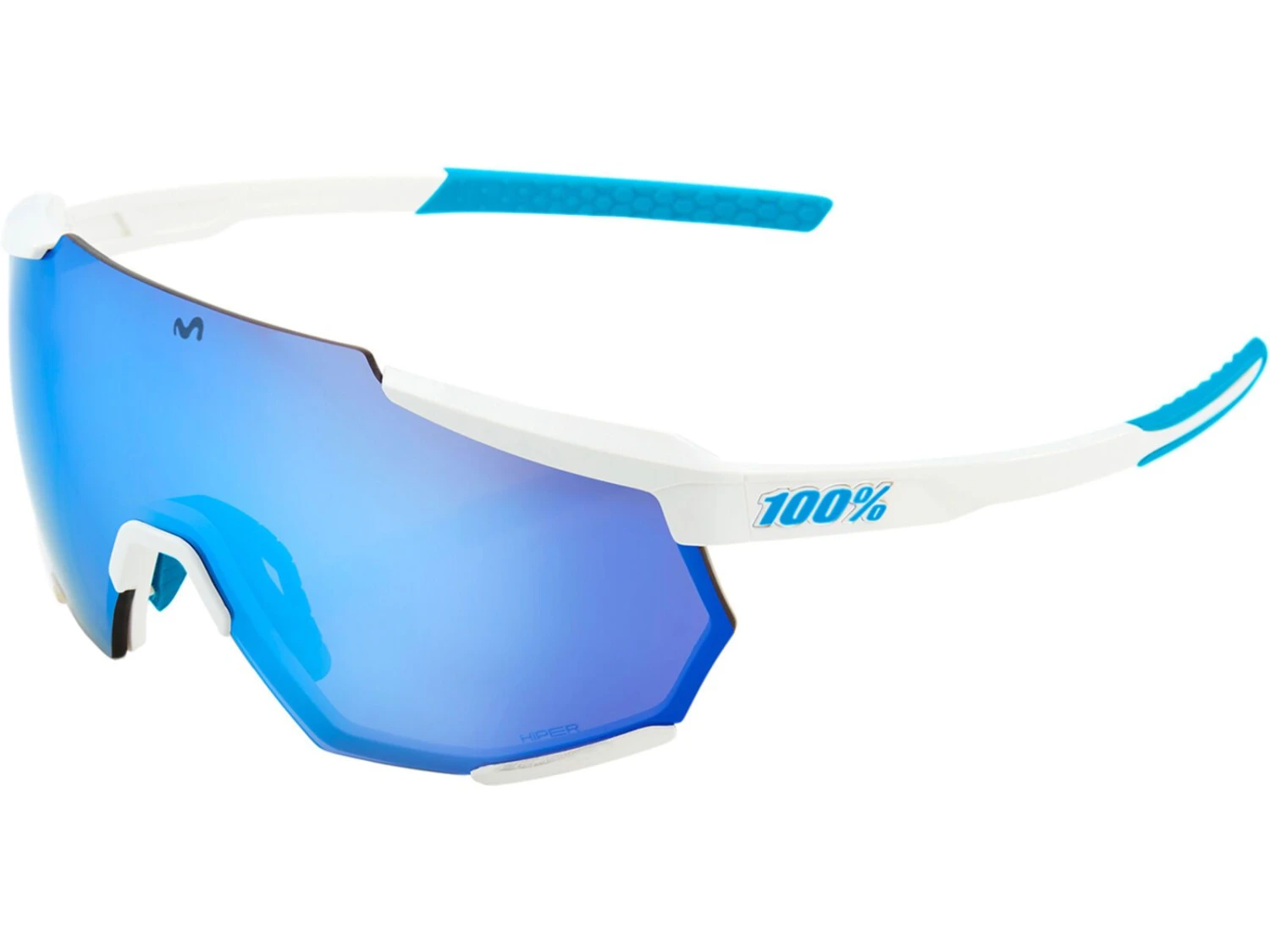 100% Racetrap 3.0 Movistar - HiPER Blue Mirror, Team White 1 100% Racetrap 3.0 Movistar - HiPER Blue Mirror, Team White