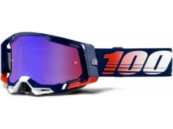 100% Racecraft 2 Goggle - Mirror Red/Blue, Republic