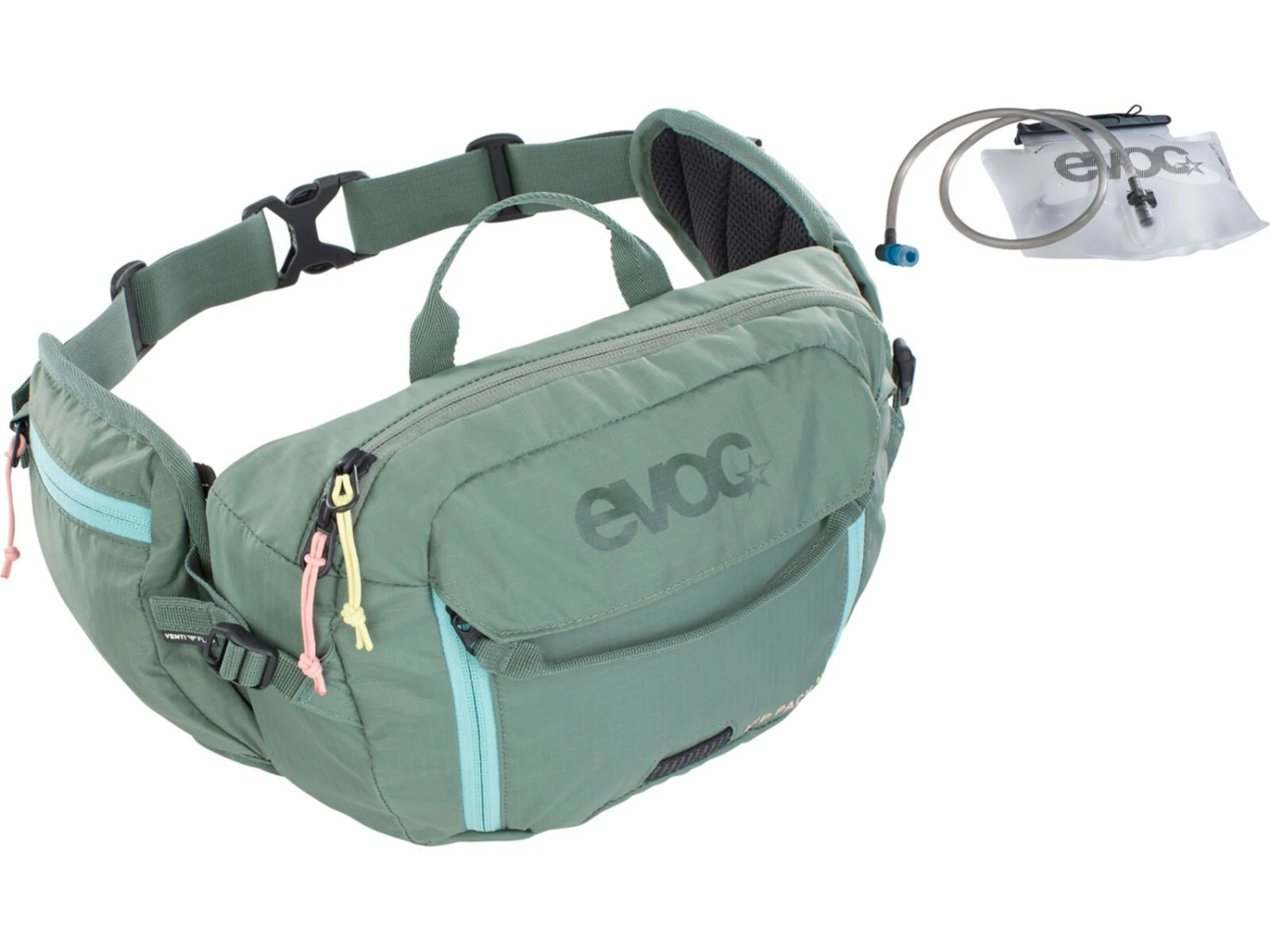 Evoc Hip Pack 3 + Hydration Bladder 1,5l, Olive 1 Evoc Hip Pack 3 + Hydration Bladder 1,5l, Olive