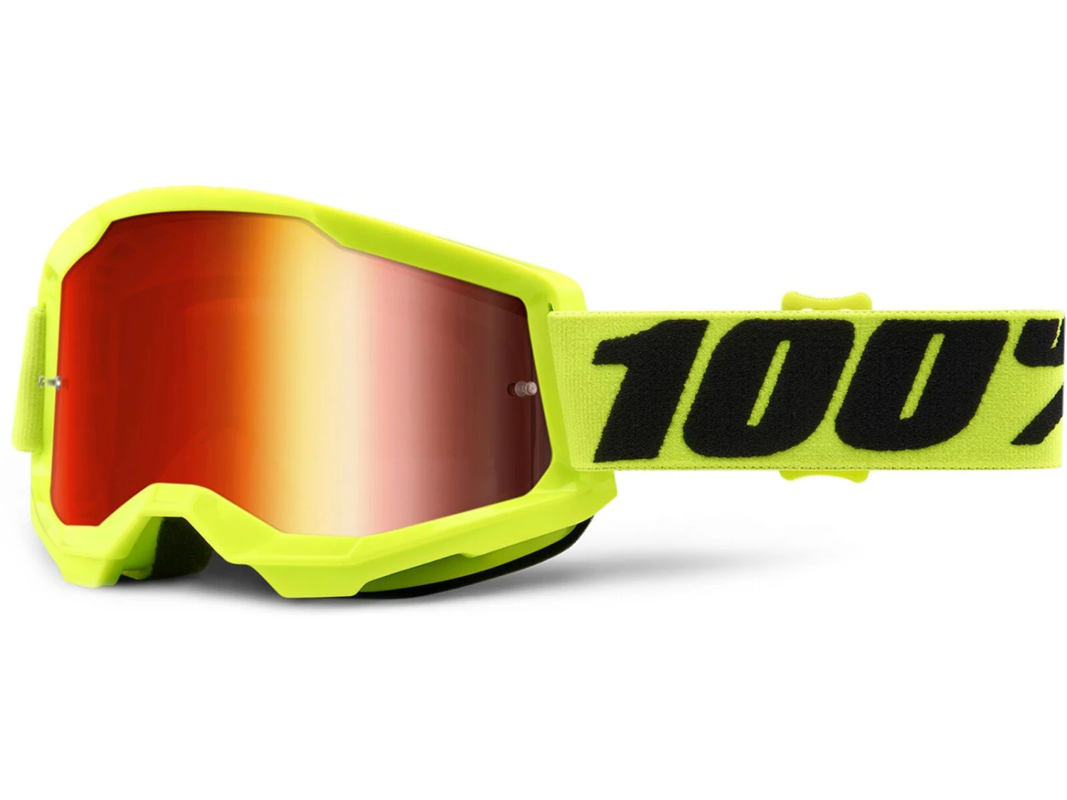 100% Strata 2 Goggle - Mirror Red, Fluo Yellow 1 100% Strata 2 Goggle - Mirror Red, Fluo Yellow