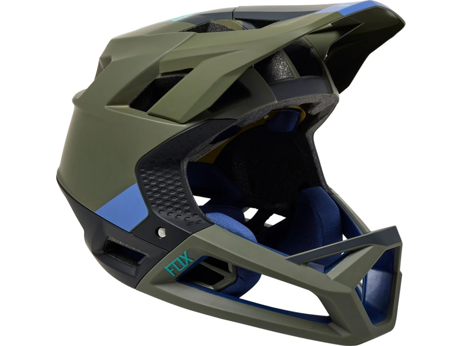 Fox Proframe Helmet Blocked, Olive Green 1 Fox Proframe Helmet Blocked, Olive Green