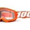 100% Strata 2 Junior Goggle - Clear, Orange