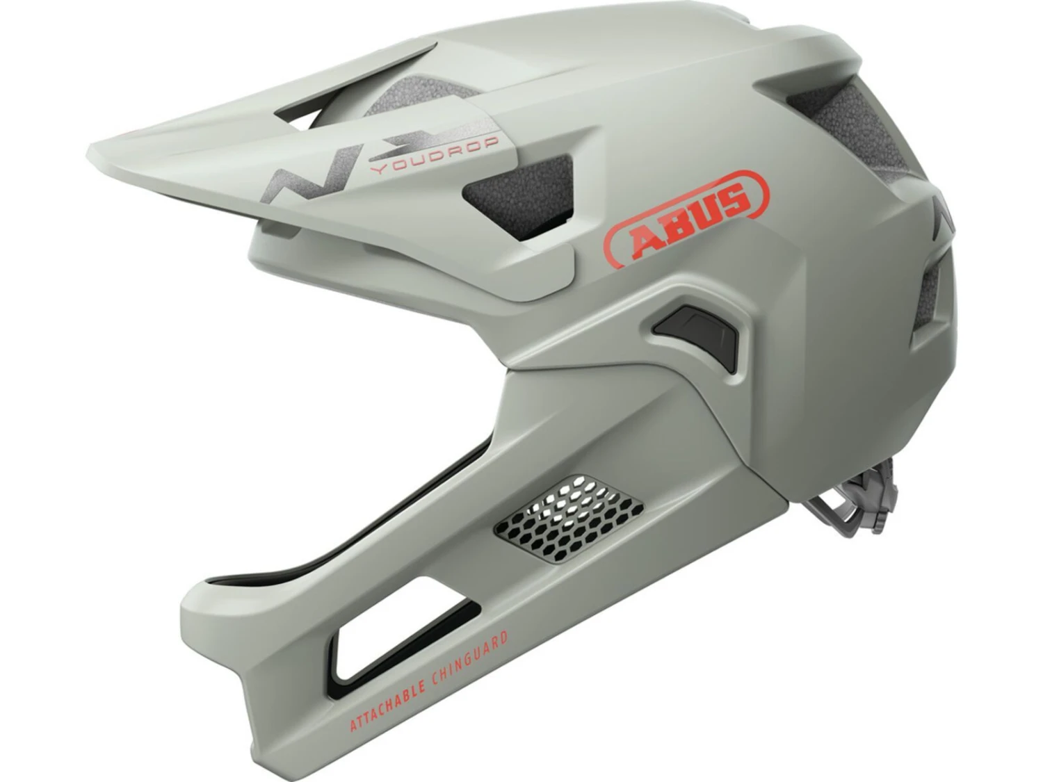 Abus YouDrop FF, Chalk Grey 1 Abus YouDrop FF, Chalk Grey