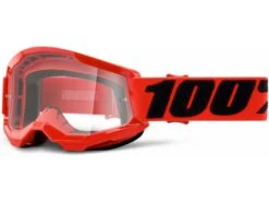 100% Strata 2 Junior Goggle - Clear, Red