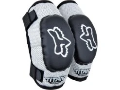 Fox PeeWee Titan Youth Elbow, Black/silver