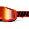100% Strata 2 Goggle - Mirror Red, Red