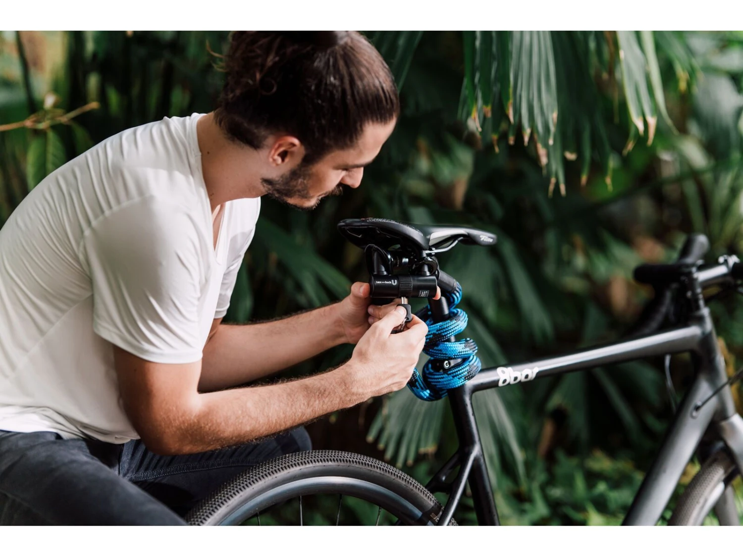 Tex-Lock Eyelet M 120 Cm + U-Lock, Morpho Blue 2 Tex-Lock Eyelet M 120 Cm + U-Lock, Morpho Blue – Bild 2