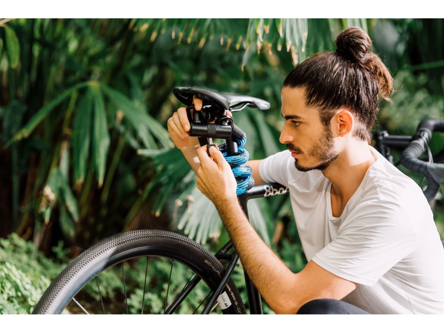 Tex-Lock Eyelet M 120 Cm + U-Lock, Morpho Blue 3 Tex-Lock Eyelet M 120 Cm + U-Lock, Morpho Blue – Bild 3