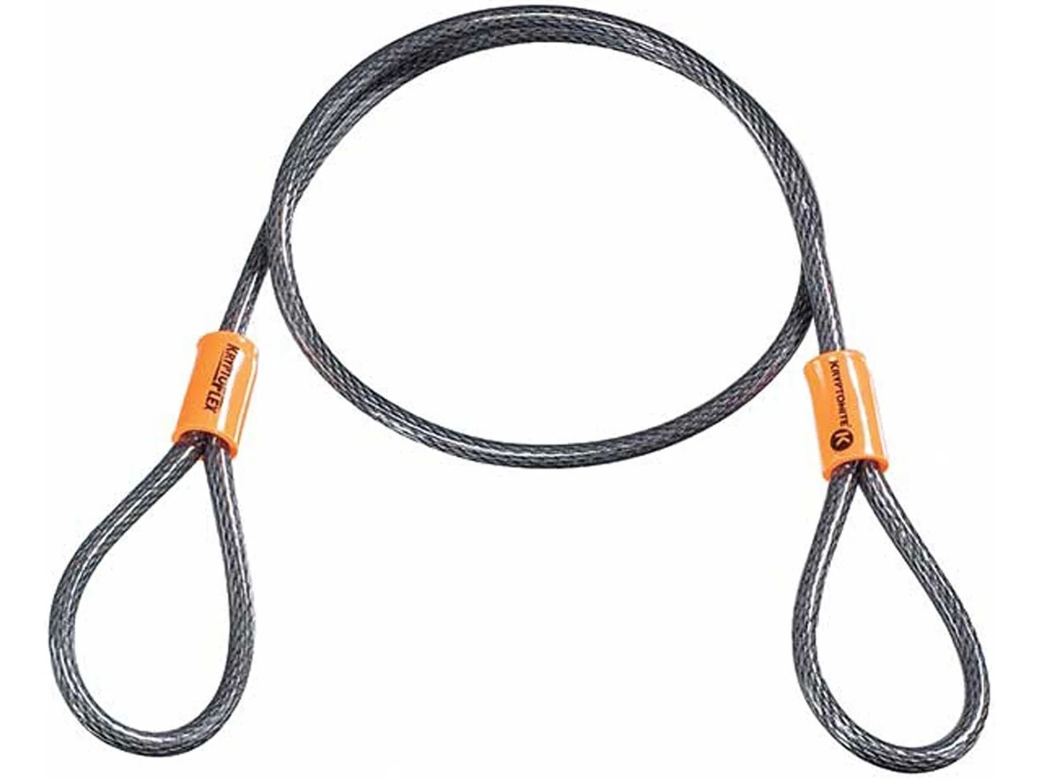 Kryptonite KryptoFlex 525 Double Loop Cable - 0,5/76 Cm, Gelb/schwarz 1 Kryptonite KryptoFlex 525 Double Loop Cable - 0,5/76 Cm, Gelb/schwarz