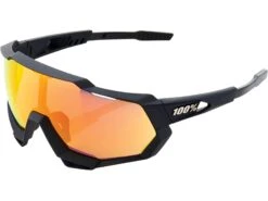 100% Speedtrap - HiPER Red Mirror, Soft Tact Black